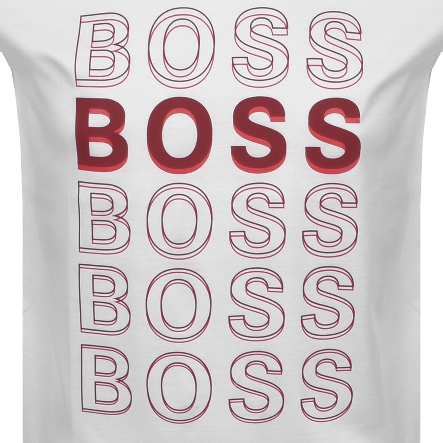 Alternative Image for ProductBOSS Crew Neck Tiburt Logo T Shirt White3